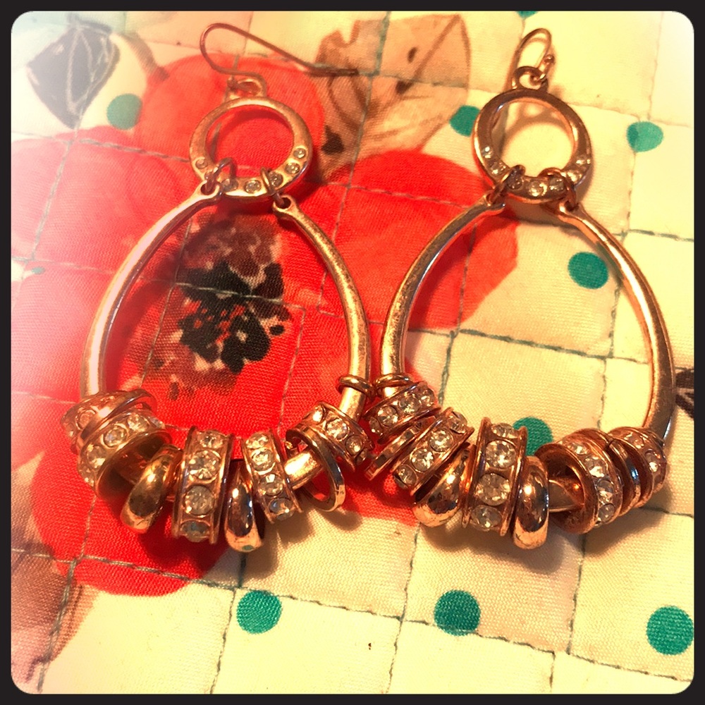 Jessica Simpson earrings in rose gold